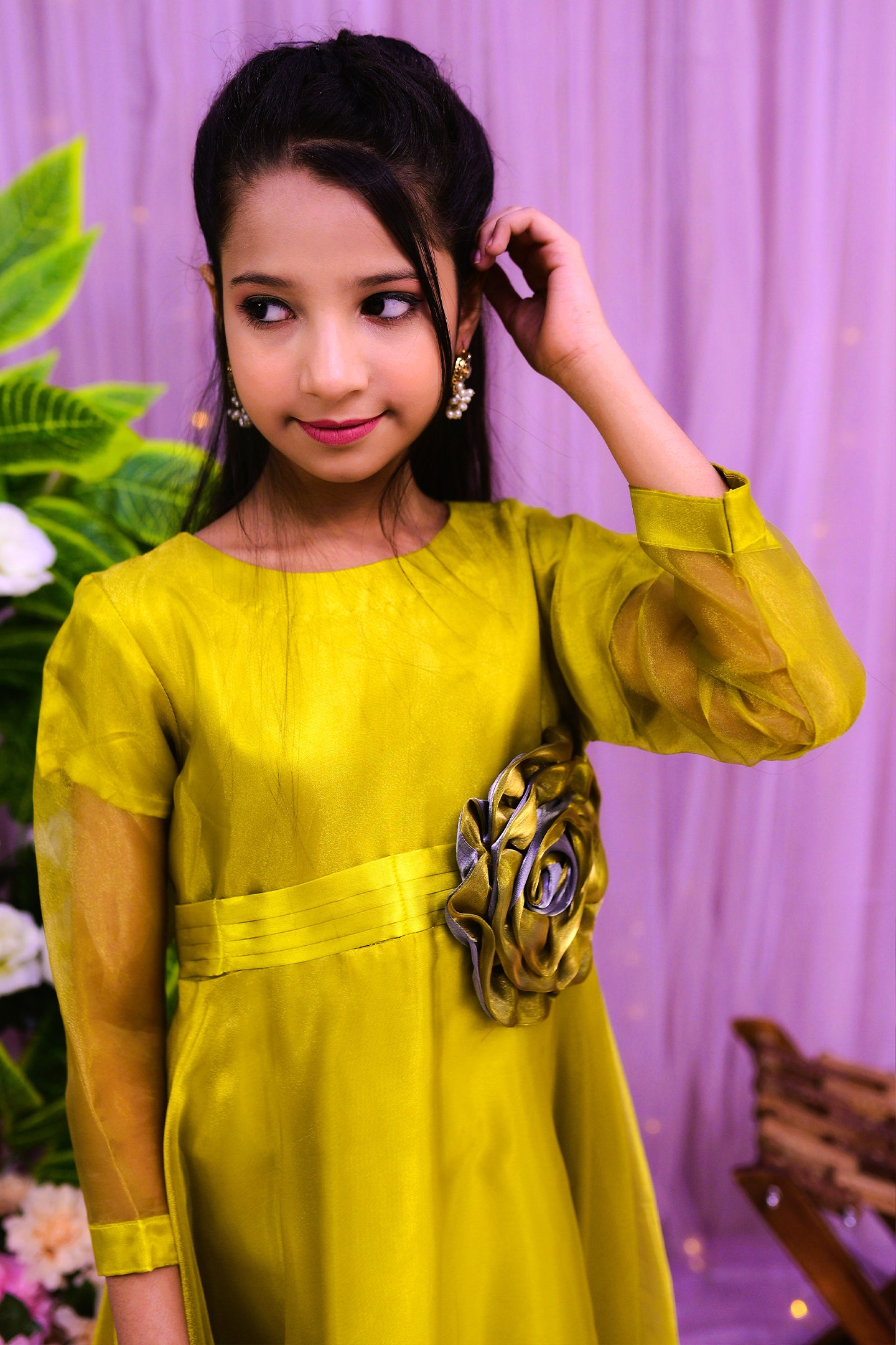 formal long tail frock